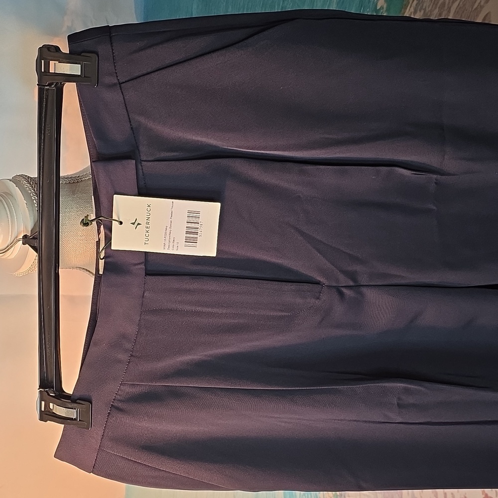 Tuckernuck Duncan Pleated Navy Dress Pants In Size 10 - Picture 5 of 8